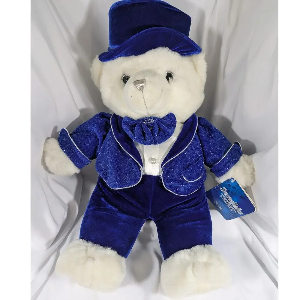 Dan Dee Snowflake Christmas Holiday Teddy Bear Stuffed Plush 20" 2006 with Tag - Picture 1 of 10